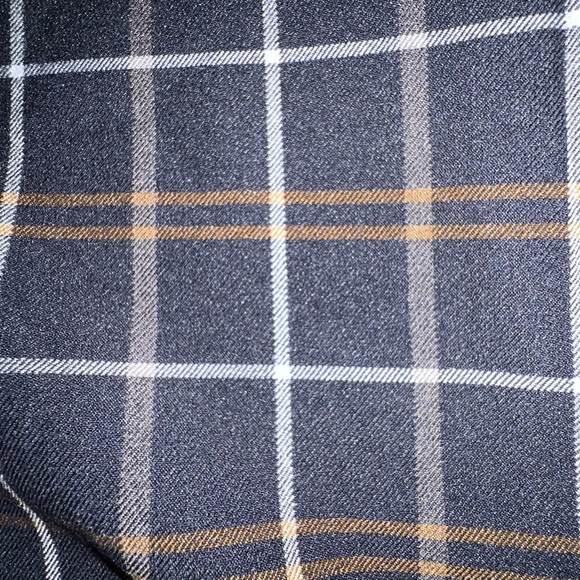 Express Navy Plaid Pants Size 10 Long - Picture 7 of 13